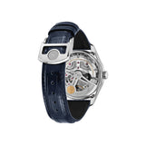 42mm Stainless Steel Silver Arabic Dial On Blue Strap