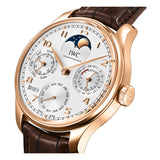 44mm 18k Rose Gold Perpetual Calendar Silver Dial