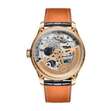 44mm 18k Rose Gold Perpetual Calendar Black Dial On Black Strap