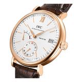 45mm 18k Rose Gold Hand-Wound Eight Days Silver Plated Dial