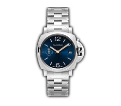 38mm Luminor Due Stainless Steel Blue Sandwich Dial