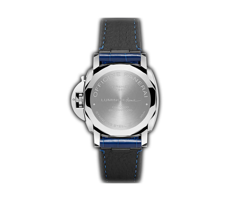 38mm Luminor Due Stainless Steel Blue Sandwich Dial