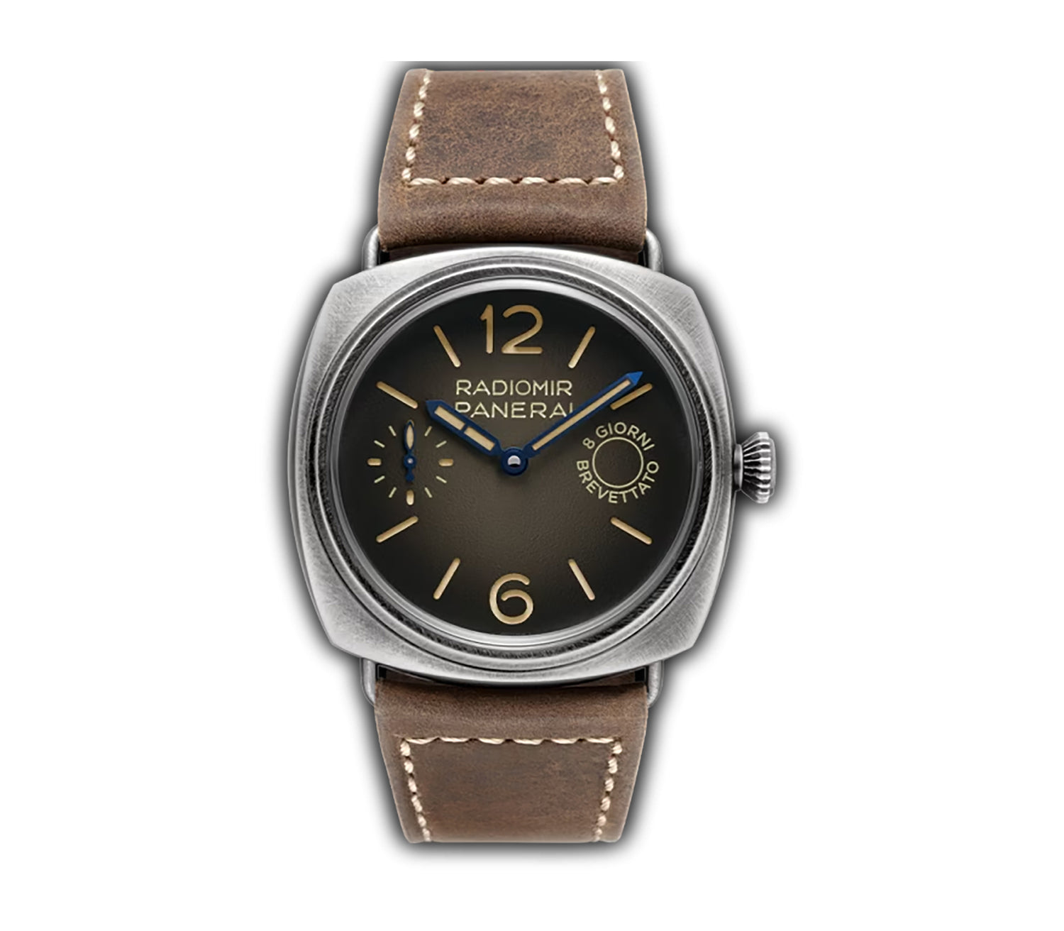 Officine Panerai 8 Days Gradient Brown Dial Manual Leather PAM