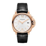 42mm Due Goldtech 18k RG White Dial