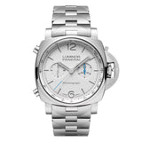 44mm Chrono White Dial Stainless Steel Bracelet