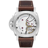 47mm Stainless Steel Tre Giorni Shaded Gray Sandwich Dial