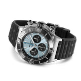 44mm Super Chronomat B01 Ice Blue Dial Black Strap