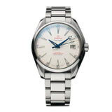 41mm Aqua Terra Captain's Watch Silver Teak Dial