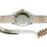 28mm Steel and 18k Everose Gold Chocolate Diamond Dial Jubilee