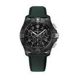 46mm B01 Night Mission Ceramic Black Dial Khaki Green Strap