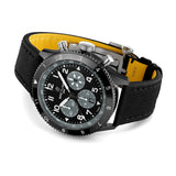 46mm Mosquito Night Fighter GMT Black leather Strap