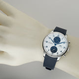 41mm Chronograph Stainless Steel White Dial