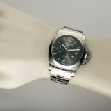 40mm Quaranta BiTempo Steel Green Dial