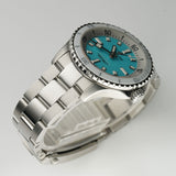 36mm Auto Turquoise Dial Steel Bracelet