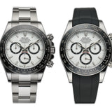 40mm Steel Ceramic Bezel White Panda Dial RubberB