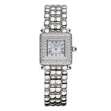 28mm Ladies Classic Square 18k WG Factory Diamonds