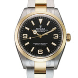 36mm Steel and 18K Yellow Gold Black Dial
