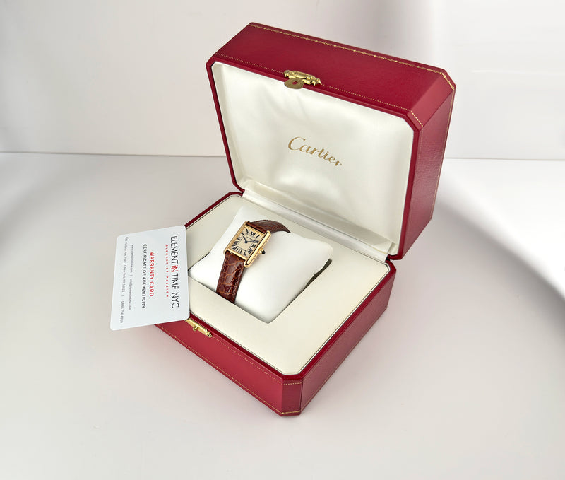 22mm Ladies Tank Louis 18k Yellow Gold