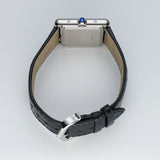 22mm Ladies Tank Must Steel Black Lacquered Dial