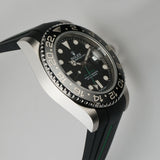 40mm Black Ceramic Bezel Black Dial RubberB