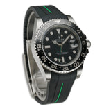 40mm Black Ceramic Bezel Black Dial RubberB