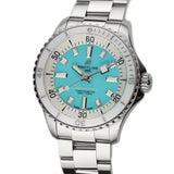 36mm Auto Turquoise Dial Steel Bracelet