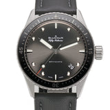 43mm Bathyscaphe Steel Grey Dial Ceramic Bezel on Black Strap
