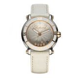 36mm Ladies Steel and 18k RG Floating Diamond Dial
