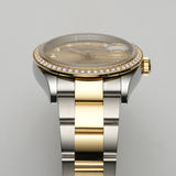 36mm Steel and 18k YG  Champagne Diamond Dial & Bezel Oyster