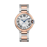 36mm Silver Roman Dial 18k Rose Gold and Stainless Steel Bracelet Automatic