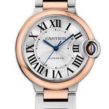 36mm Silver Roman Dial 18k Rose Gold and Stainless Steel Bracelet Automatic