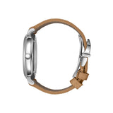 37mm Stainless Steel Silver Diamond Dial On Beige Strap