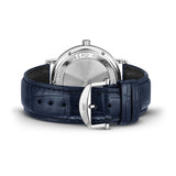 40mm Stainless Steel Silver Dial On Blue Strap