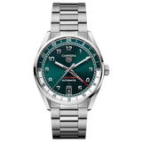41mm Twin-Time Stainless Steel Green Dial GMT