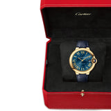 40mm 18k Yellow Gold Blue Dial Blue Strap Automatic