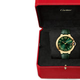 40mm 18k Yellow Gold Green Dial Green Strap Automatic