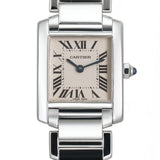 20mm Vintage Ladies Tank Francaise 18k White Gold Quartz Box and Papers 2000