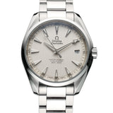 41mm Aqua Terra 150mm Steel Silver Teak Dial