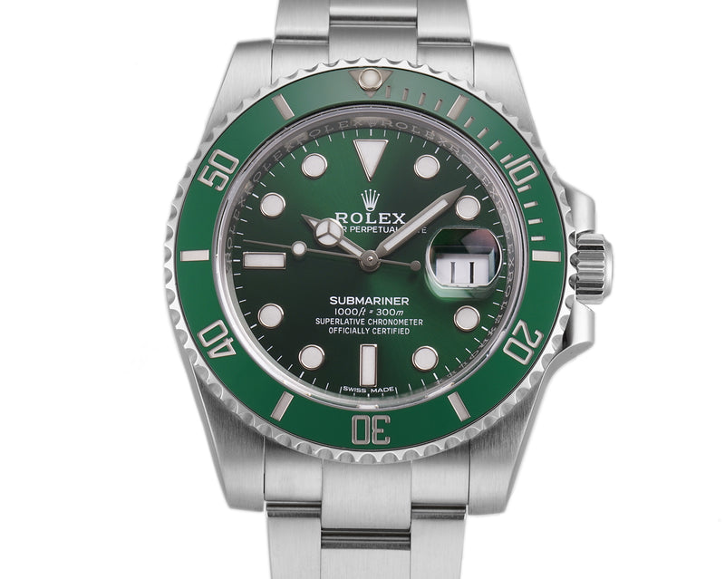 40mm Hulk Steel Green Dial Ceramic Bezel Full Set 2018