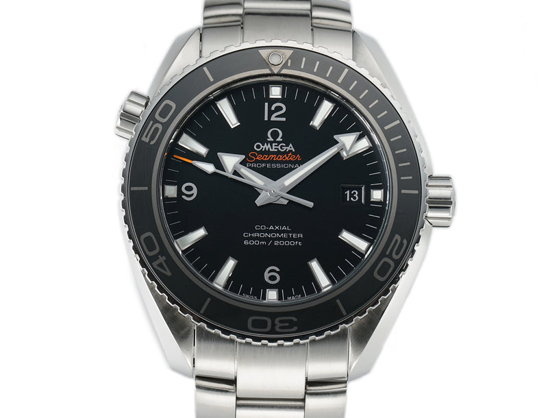 46mm Planet Ocean 600m Steel Black Dial