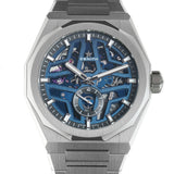 41mm Skyline Skeleton Steel Blue Dial