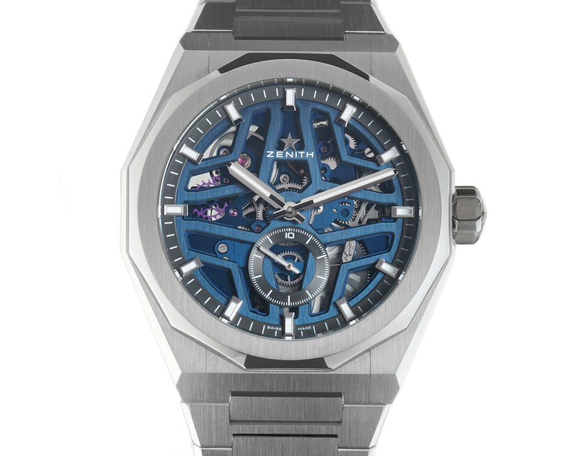 41mm Skyline Skeleton Steel Blue Dial