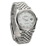 36mm Steel White Roman Dial 18k Fluted Bezel Jubilee 2023