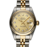26mm Vintage Steel & 18k YG Champagne Diamond Dial