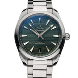 41mm Aqua Terra 150m Steel Green Teak Dial