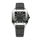 40mm Large Steel Black Dial