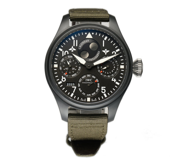 48mm Big Pilot Perpetual Calendar Top Gun Black Dial