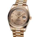 41mm 18k RG President Rose Roman Dial Full Set 2015