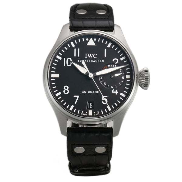 46mm Big Pilot Steel Black Dial Box and Papers