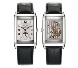 30mm Grande Reverso Calendar Steel Silver Dial Exhibition Back With Papers